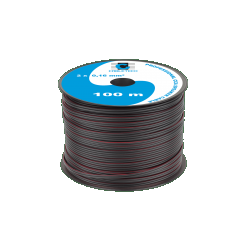 Przewód głośnikowy kabel CCA czarno-czerwony 2x0,16mm 100m